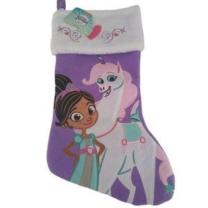 Nickelodeon Nella Princess Knight‎ Purple White Horse Christmas Stocking